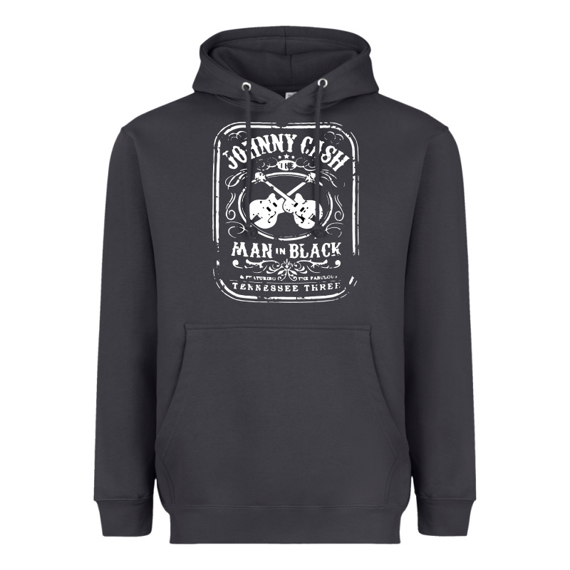 Johnny Cash Man In Black Heavyweight Hoodie by StudioElite | Teevron