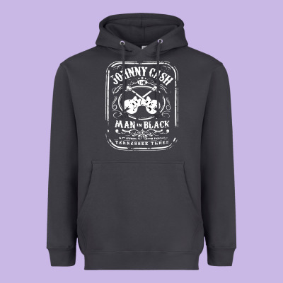 Johnny Cash Man In Black Heavyweight Hoodie Designed By Studioelite