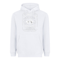 White johnny cash man in black Heavyweight Hoodie - StudioElite