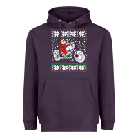 Plum santa ridin motocycle Heavyweight Hoodie - StudioElite
