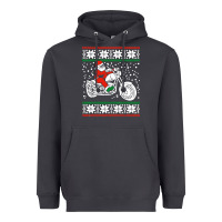 Smoke santa ridin motocycle Heavyweight Hoodie - StudioElite