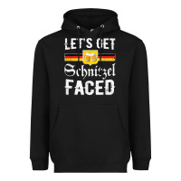Lets Get Schnitzel Faced Men Women Vintage Oktoberfest T Shirt Heavyweight Hoodie | Teevron