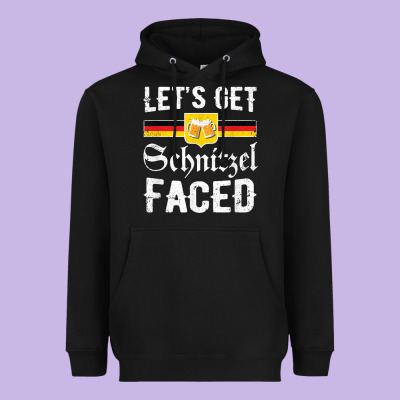 Lets Get Schnitzel Faced Men Women Vintage Oktoberfest T Shirt Heavyweight Hoodie Designed By Studioelite