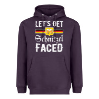 Plum lets get schnitzel faced men women vintage oktoberfest t shirt Heavyweight Hoodie - StudioElite