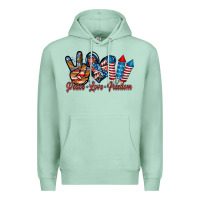 Seafoam peace love freedom Premium Hoodie - RacoonDesign