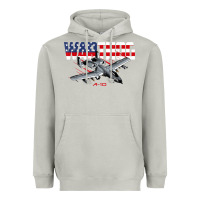 Moon Dust Military Airplane A-10 Warthog American Flag Heavyweight Hoodie - StudioElite