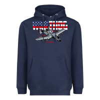 Navy Military Airplane A-10 Warthog American Flag Heavyweight Hoodie - StudioElite