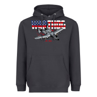 Smoke Military Airplane A-10 Warthog American Flag Heavyweight Hoodie - StudioElite