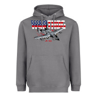 Storm Military Airplane A-10 Warthog American Flag Heavyweight Hoodie - StudioElite