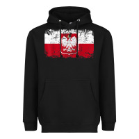 Black poland polska flag vintage  men women kids  poland t shirt Heavyweight Hoodie - StudioElite
