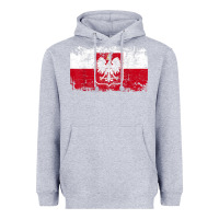 Heather Grey poland polska flag vintage  men women kids  poland t shirt Heavyweight Hoodie - StudioElite