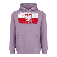 Lavender poland polska flag vintage  men women kids  poland t shirt Heavyweight Hoodie - StudioElite