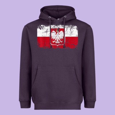 Poland Polska Flag Vintage  Men Women Kids  Poland T Shirt Heavyweight Hoodie Designed By Studioelite