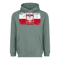 Sage poland polska flag vintage  men women kids  poland t shirt Heavyweight Hoodie - StudioElite