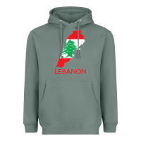 Sage Lebanon Flag Cedar Tree Beirut Lebanese Arabic Arab Islam Heavyweight Hoodie - StudioElite
