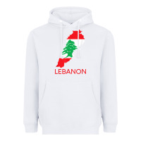 White Lebanon Flag Cedar Tree Beirut Lebanese Arabic Arab Islam Heavyweight Hoodie - StudioElite