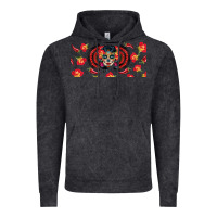 Vintage Black sugar skull rose libbey glass Vintage Hoodie - BundleAndBundleShop