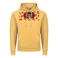 Vintage Mustard sugar skull rose libbey glass Vintage Hoodie - BundleAndBundleShop