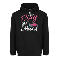 Black i'm sexy and i mow it funny mow pun tank top Heavyweight Hoodie - StudioElite