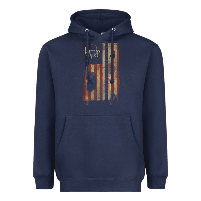 Lamb Of God, Pure American Metal Flag Heavyweight Hoodie by StudioElite | Teevron