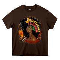 Chocolate Brown juneteenth freedom 1865 Heavy Core Tee - CowGirlArtShop