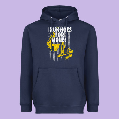 Heavy Equipment Operator I Run Hoes For Money Usa Flag T Shirt Heavyweight Hoodie Designed By Studioelite