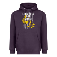 Plum heavy equipment operator i run hoes for money usa flag t shirt Heavyweight Hoodie - StudioElite