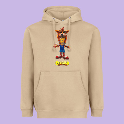 Crash Bandicoot  Yo Yo Heavyweight Hoodie Designed By Studioelite