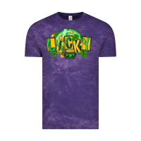 Cloud Purple St. Patrick's Day lucky Vintage Tee - FaDigitalArtStudio