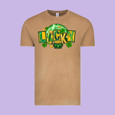 St. Patrick's Day Lucky Vintage Tee Designed By Fadigitalartstudio