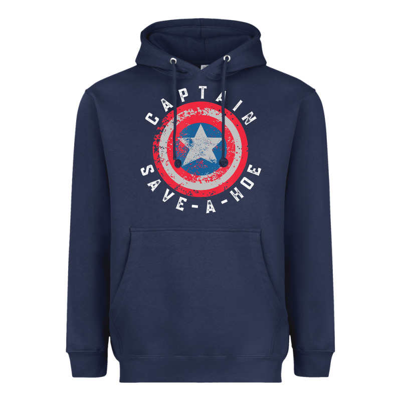 Captain Save-a-hoe Vintage Funny Retro Heavyweight Hoodie by StudioElite | Teevron