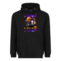 Black my broom broke so now i drive a j.e.e.p witch halloween t shirt Heavyweight Hoodie - StudioElite