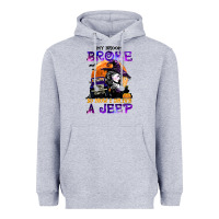 Heather Grey my broom broke so now i drive a j.e.e.p witch halloween t shirt Heavyweight Hoodie - StudioElite