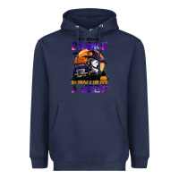 Navy my broom broke so now i drive a j.e.e.p witch halloween t shirt Heavyweight Hoodie - StudioElite
