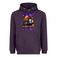 Plum my broom broke so now i drive a j.e.e.p witch halloween t shirt Heavyweight Hoodie - StudioElite