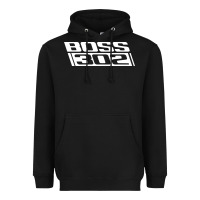 Black boss 302 (white) Heavyweight Hoodie - StudioElite