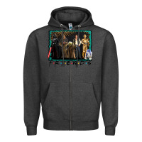 Charcoal Heather friends movie characters Zipper Hoodie - AdoDesignShop