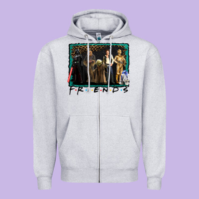 Friends Movie Characters Zipper Hoodie Designed By Adodesignshop
