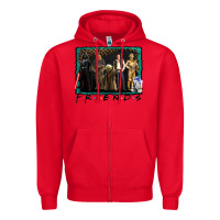 Red friends movie characters Zipper Hoodie - AdoDesignShop