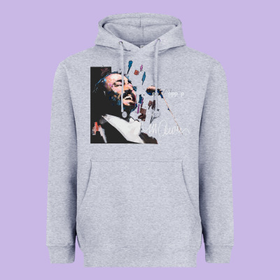 Original Portrait Of Luciano Pavarotti Heavyweight Hoodie Designed By Studioelite