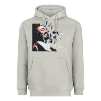 Moon Dust Original Portrait of Luciano Pavarotti Heavyweight Hoodie - StudioElite