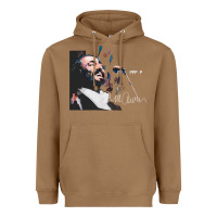 Toasted Coconut Original Portrait of Luciano Pavarotti Heavyweight Hoodie - StudioElite