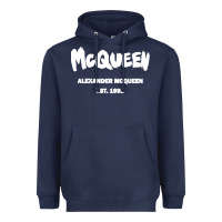 Navy Alexander Mcqueen Classic Heavyweight Hoodie - StudioElite