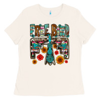 Bone western free bird Ladies Tee - OliviaCreatesArt