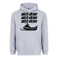 Heather Grey vintage ski doo Heavyweight Hoodie - StudioElite