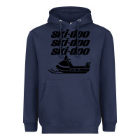 Navy vintage ski doo Heavyweight Hoodie - StudioElite