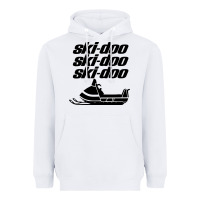 White vintage ski doo Heavyweight Hoodie - StudioElite