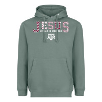 Sage Texas A&m Aggies Jesus - Had 12 Men - Patterned Heavyweight Hoodie - PixelFlow