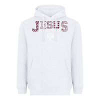 White Texas A&m Aggies Jesus - Had 12 Men - Patterned Heavyweight Hoodie - PixelFlow