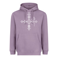 Lavender haitian veve  voodoo symbol t shirt Heavyweight Hoodie - PixelFlow